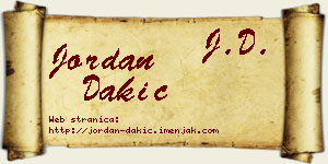 Jordan Dakić vizit kartica